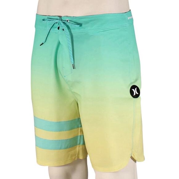 NEW Hurley Phantom Eco Block Party 18" Boardshorts Fiji 32” Swim Trunks Shorts - Picture 1 of 2